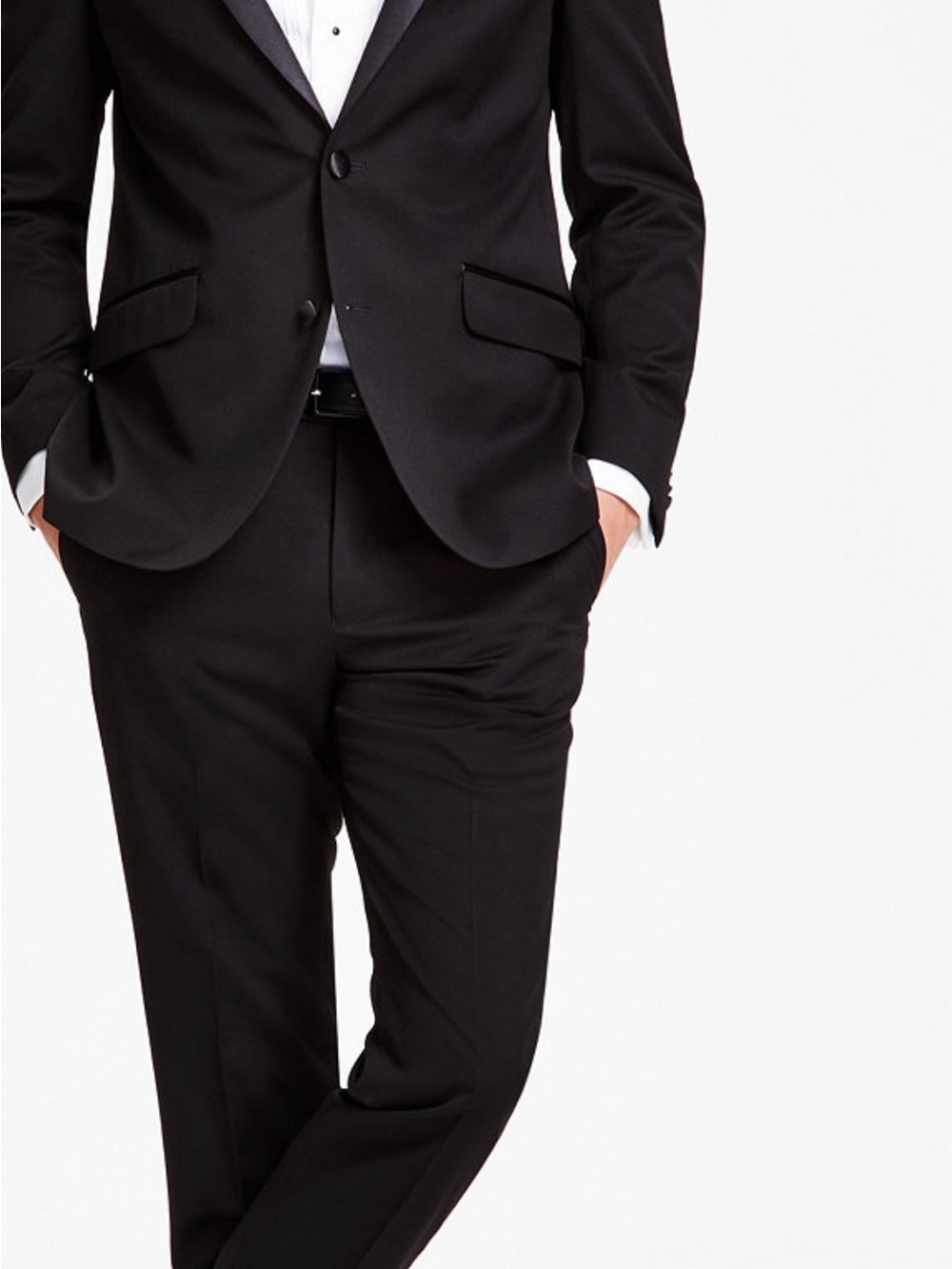 Kenneth Cole Reaction Black Men's Two-Piece Suit Jacket & Pants